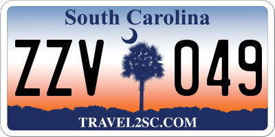 SC license plate ZZV049