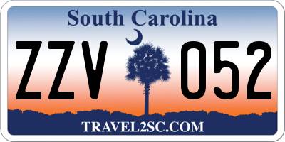 SC license plate ZZV052