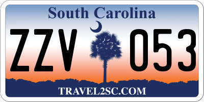 SC license plate ZZV053
