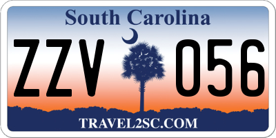 SC license plate ZZV056