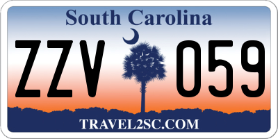 SC license plate ZZV059