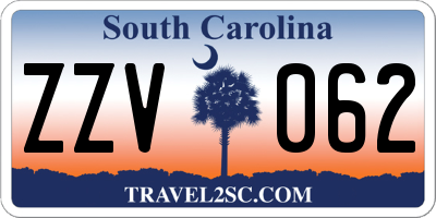 SC license plate ZZV062