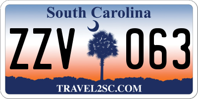 SC license plate ZZV063