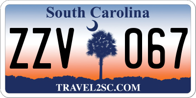 SC license plate ZZV067