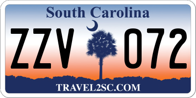 SC license plate ZZV072