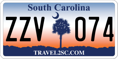 SC license plate ZZV074