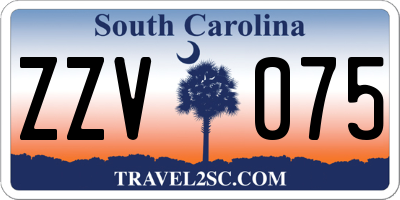SC license plate ZZV075