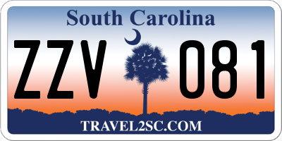 SC license plate ZZV081