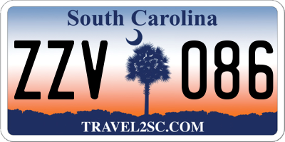 SC license plate ZZV086