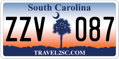 SC license plate ZZV087