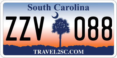 SC license plate ZZV088