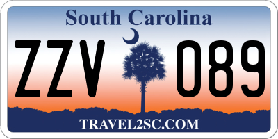 SC license plate ZZV089