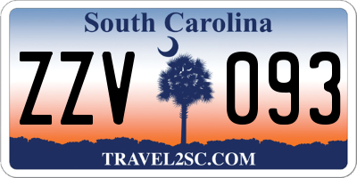 SC license plate ZZV093