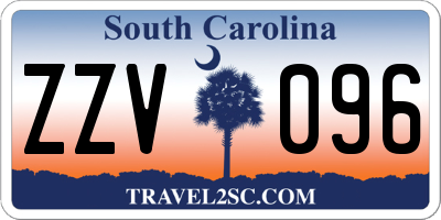 SC license plate ZZV096
