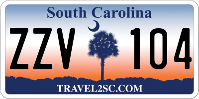 SC license plate ZZV104