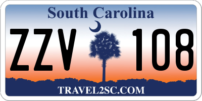 SC license plate ZZV108