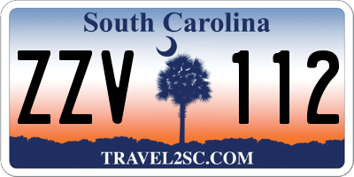 SC license plate ZZV112