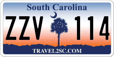 SC license plate ZZV114