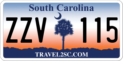 SC license plate ZZV115