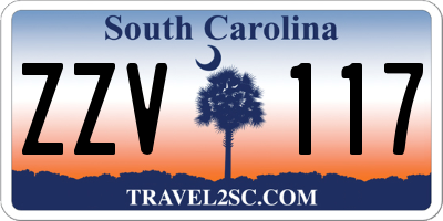 SC license plate ZZV117