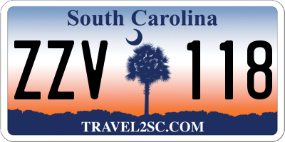 SC license plate ZZV118