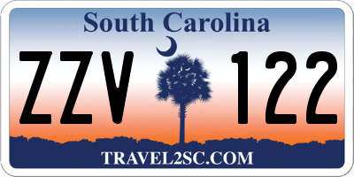 SC license plate ZZV122