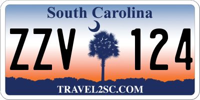 SC license plate ZZV124