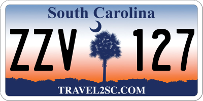 SC license plate ZZV127