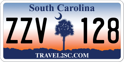 SC license plate ZZV128