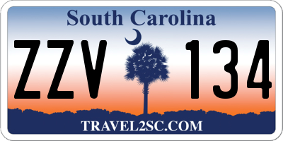 SC license plate ZZV134