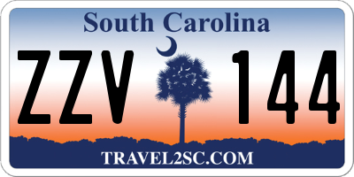 SC license plate ZZV144