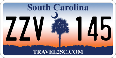 SC license plate ZZV145