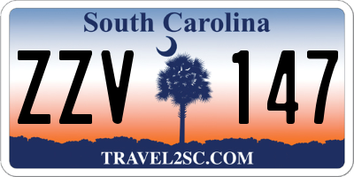 SC license plate ZZV147