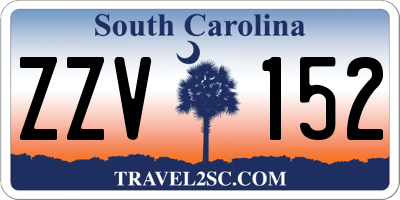 SC license plate ZZV152