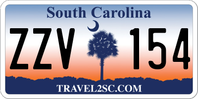 SC license plate ZZV154