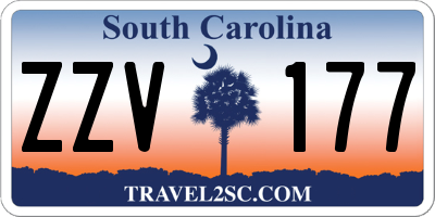 SC license plate ZZV177
