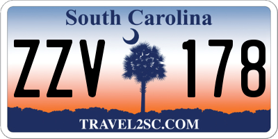 SC license plate ZZV178