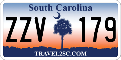 SC license plate ZZV179