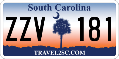 SC license plate ZZV181