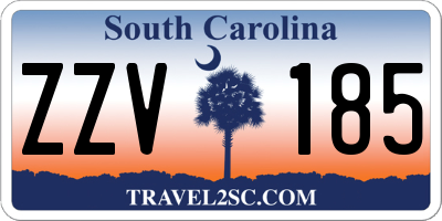 SC license plate ZZV185