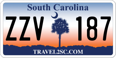 SC license plate ZZV187