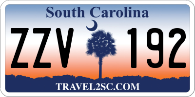 SC license plate ZZV192