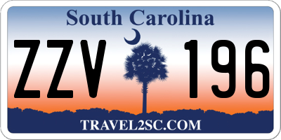 SC license plate ZZV196