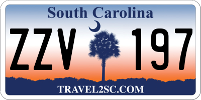 SC license plate ZZV197