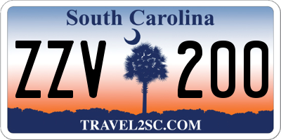 SC license plate ZZV200