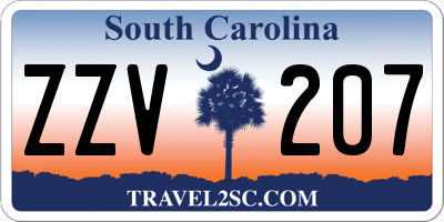 SC license plate ZZV207