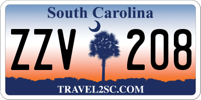 SC license plate ZZV208