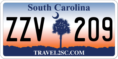 SC license plate ZZV209