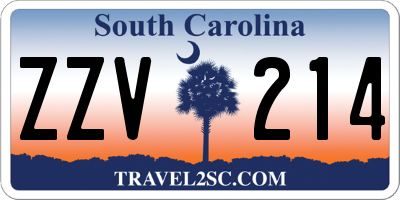 SC license plate ZZV214