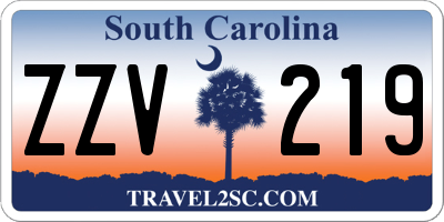 SC license plate ZZV219